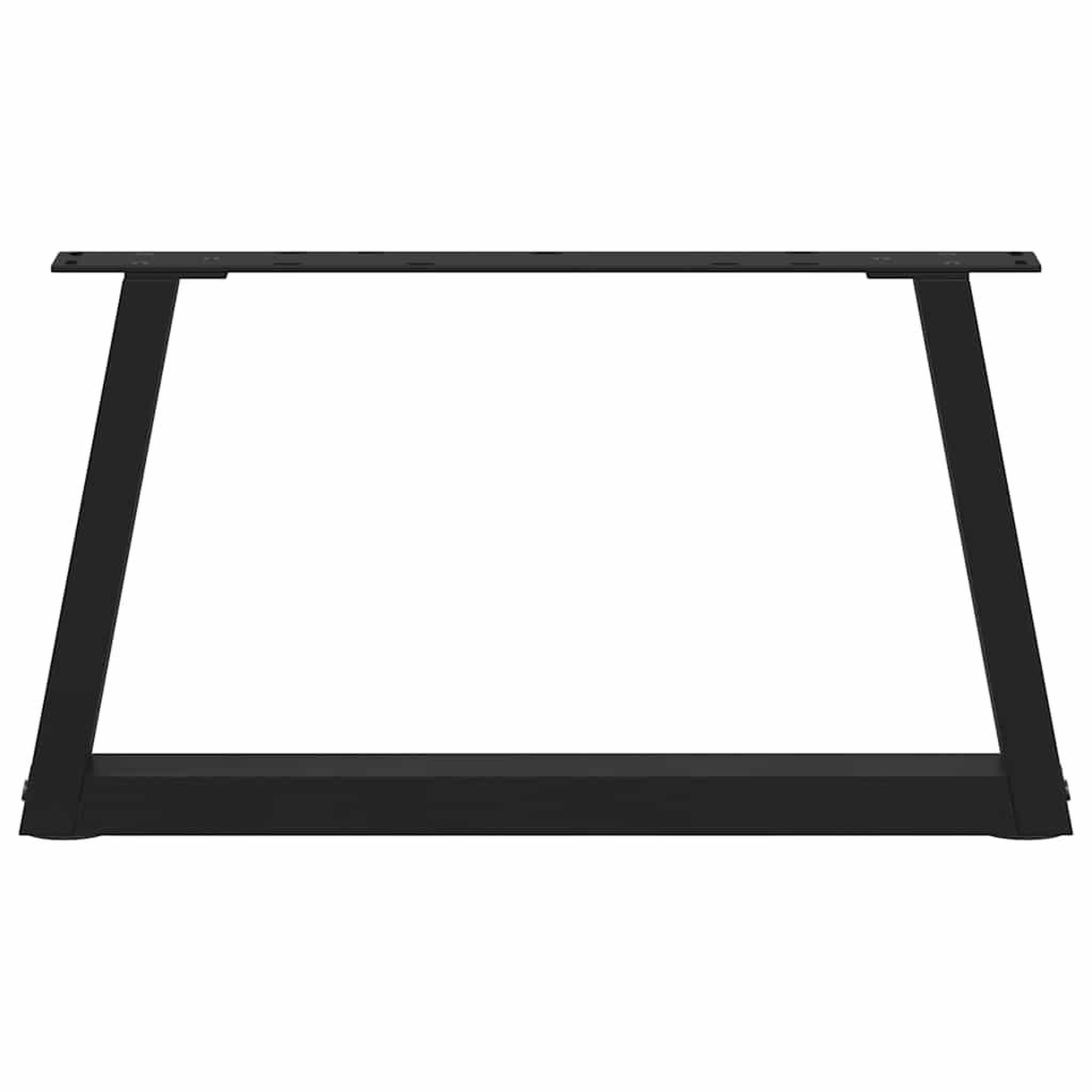 Voir la diapositive 5 : VIDAXL Pieds de table a manger forme V 2 pcs noir 50x(30-31,3)cm acier