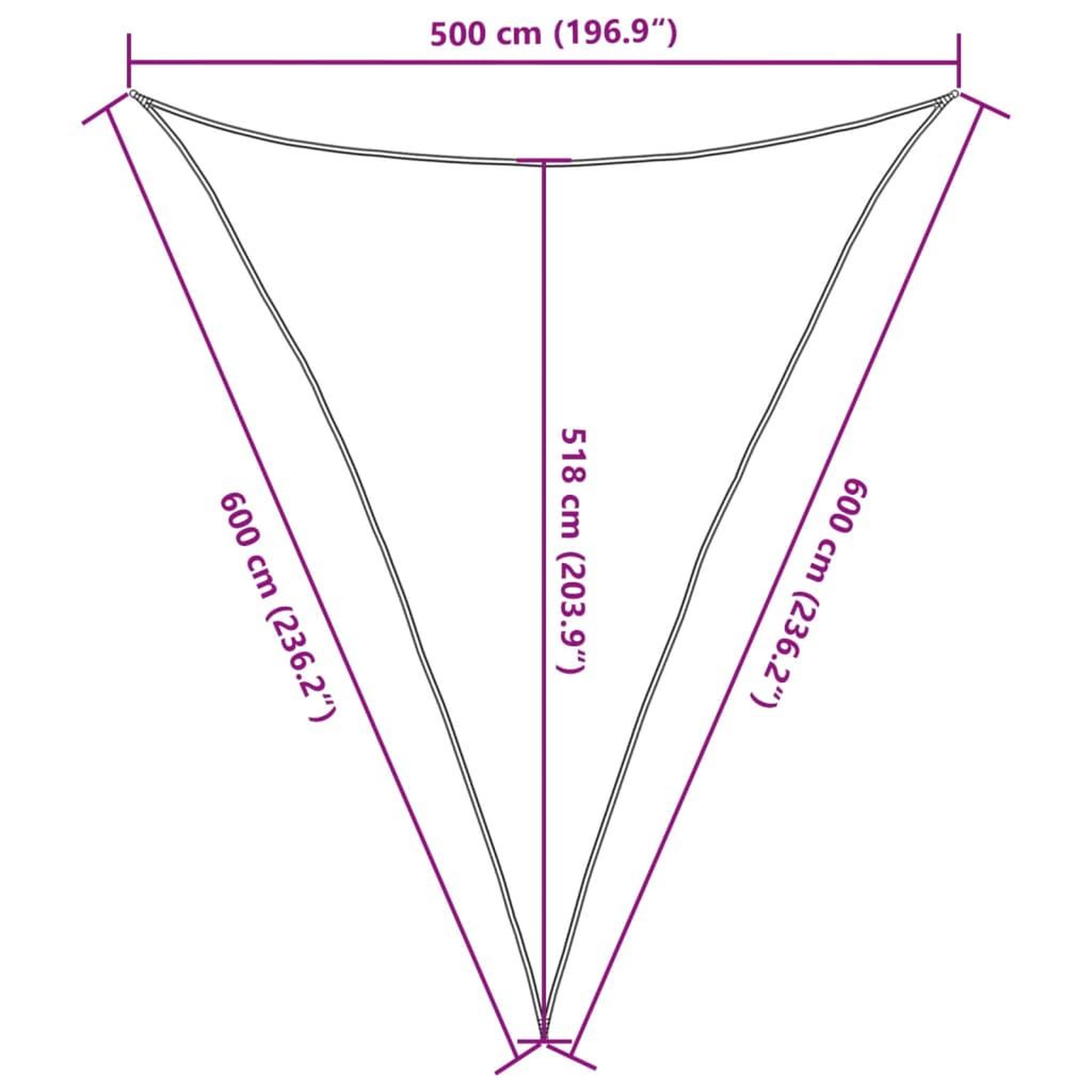 Voir la diapositive 6 : VIDAXL Voile d'ombrage 160 g/m^2 Vert fonce 5x6x6 m PEHD