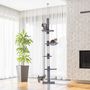 Voir la diapositive 2 : PAWHUT Arbre à chat poteau à griffer L40 x l 34 x H 230-260 cm 5 niveaux d'activités gris