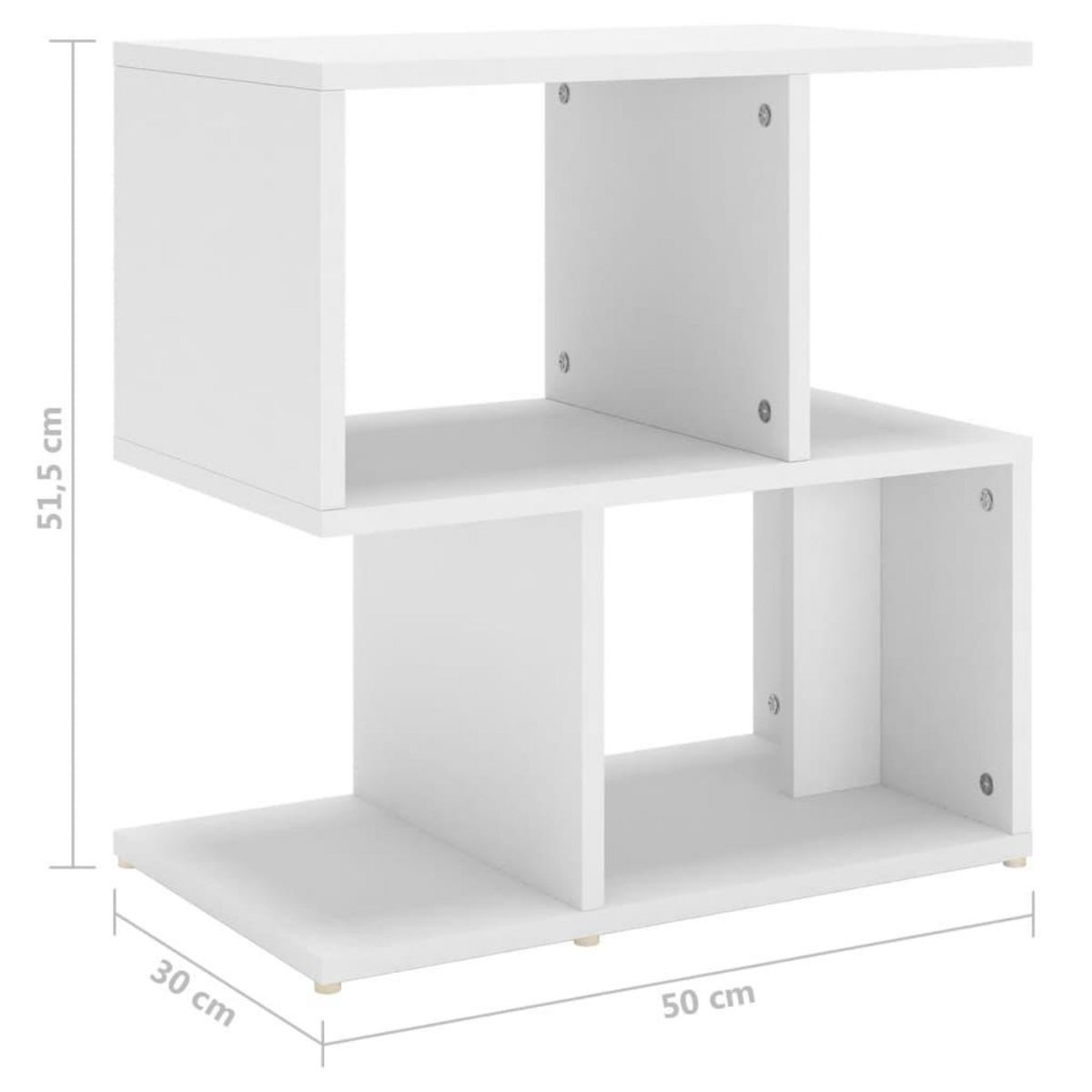 VIDAXL Tables de chevet 2 pcs blanc 50x30x51,5 cm bois d'ingenierie