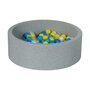  Piscine à balles Aire de jeu + 150 balles perle, transparent, jaune, bleu, bleu clair