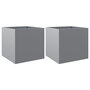 Voir la diapositive 2 : VIDAXL Jardinieres 2 pcs argente 49x47x46 cm acier galvanise