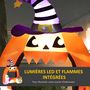 Voir la diapositive 4 : OUTSUNNY Décoration Halloween LED arche de citrouille gonflable H.150 cm orange