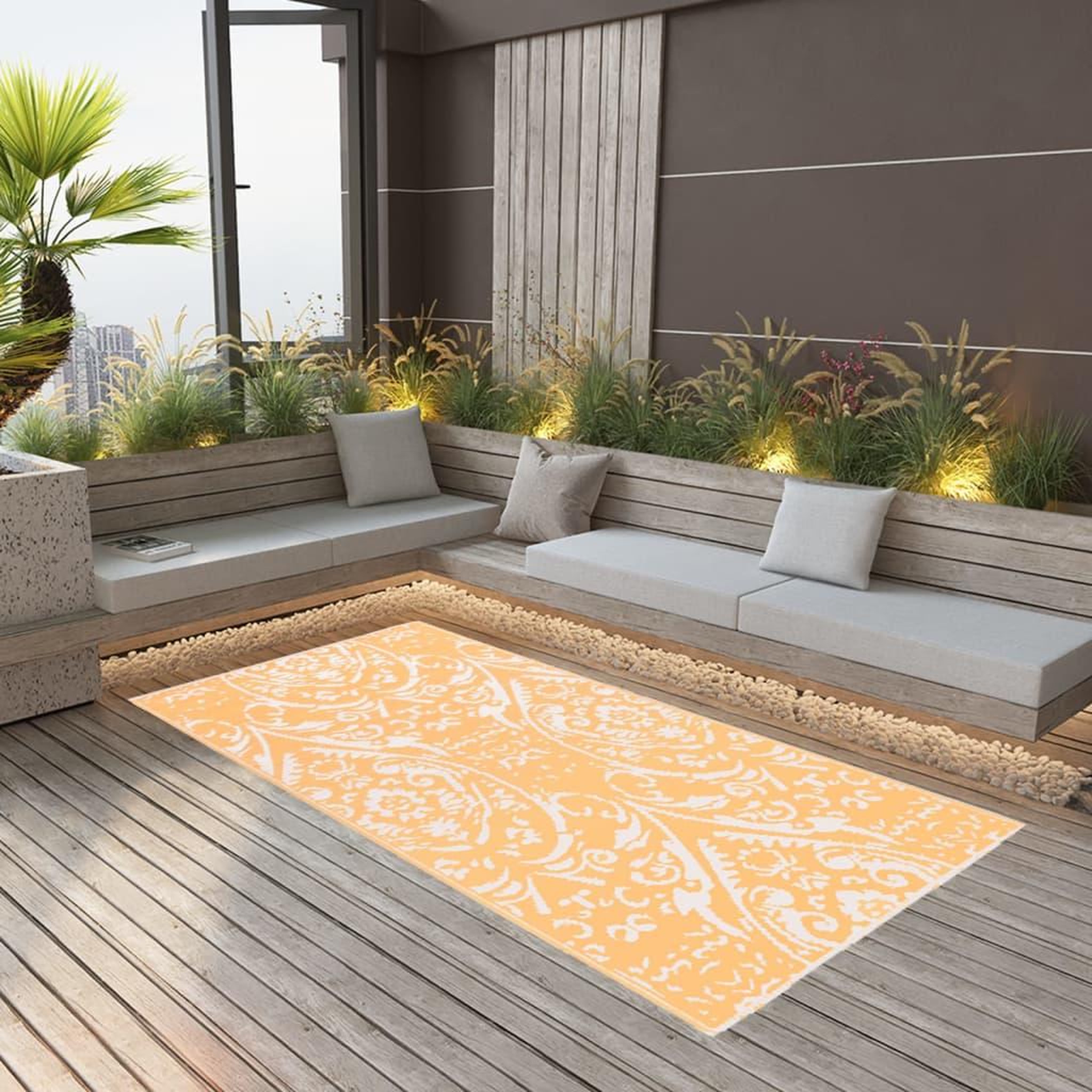 Voir la diapositive 1 : VIDAXL Tapis d'exterieur ARAKIL Orange et blanc 160x230 cm PP