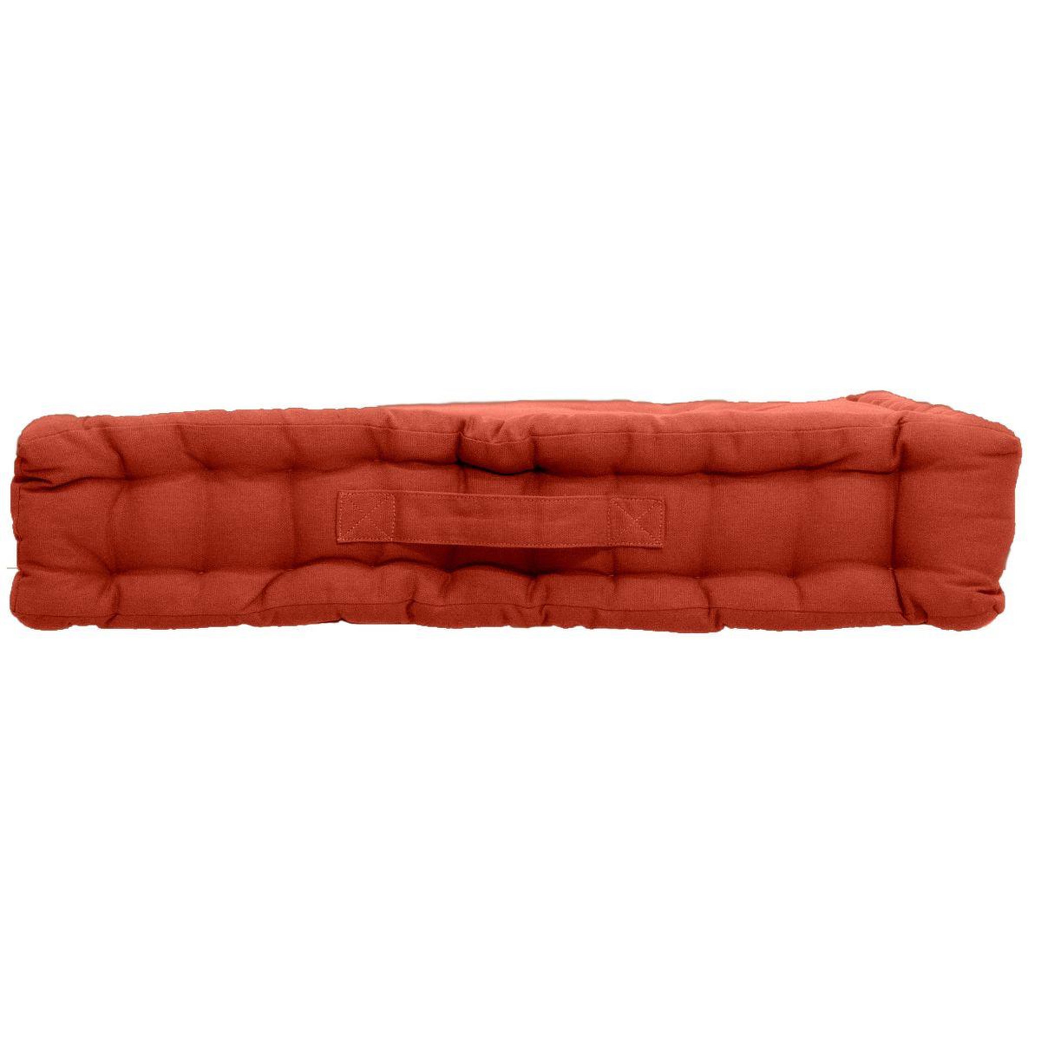 Voir la diapositive 2 : ENJOY HOME Coussin de Sol Uni  Panama  50x50cm Terracotta