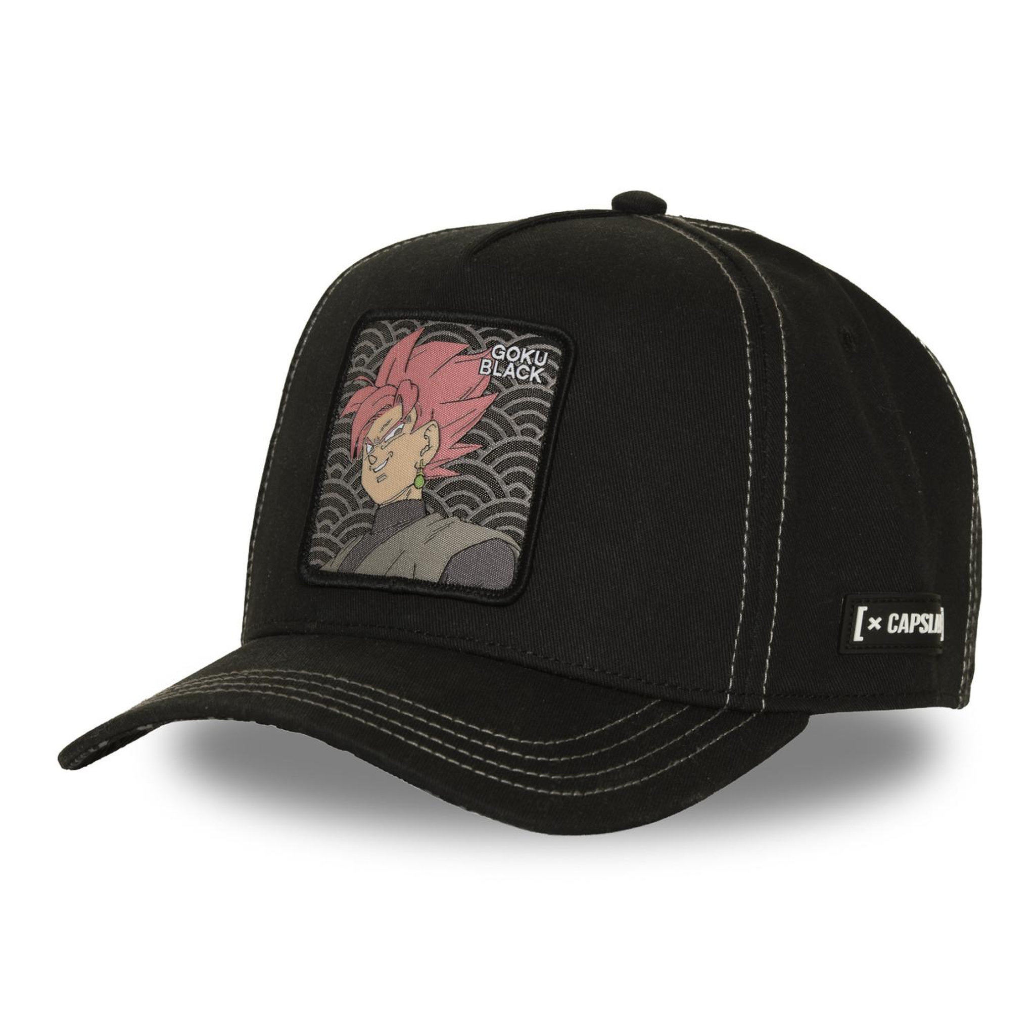 CAPSLAB Casquette trucker avec patch dragon ball super black. Coloris disponibles : Noir