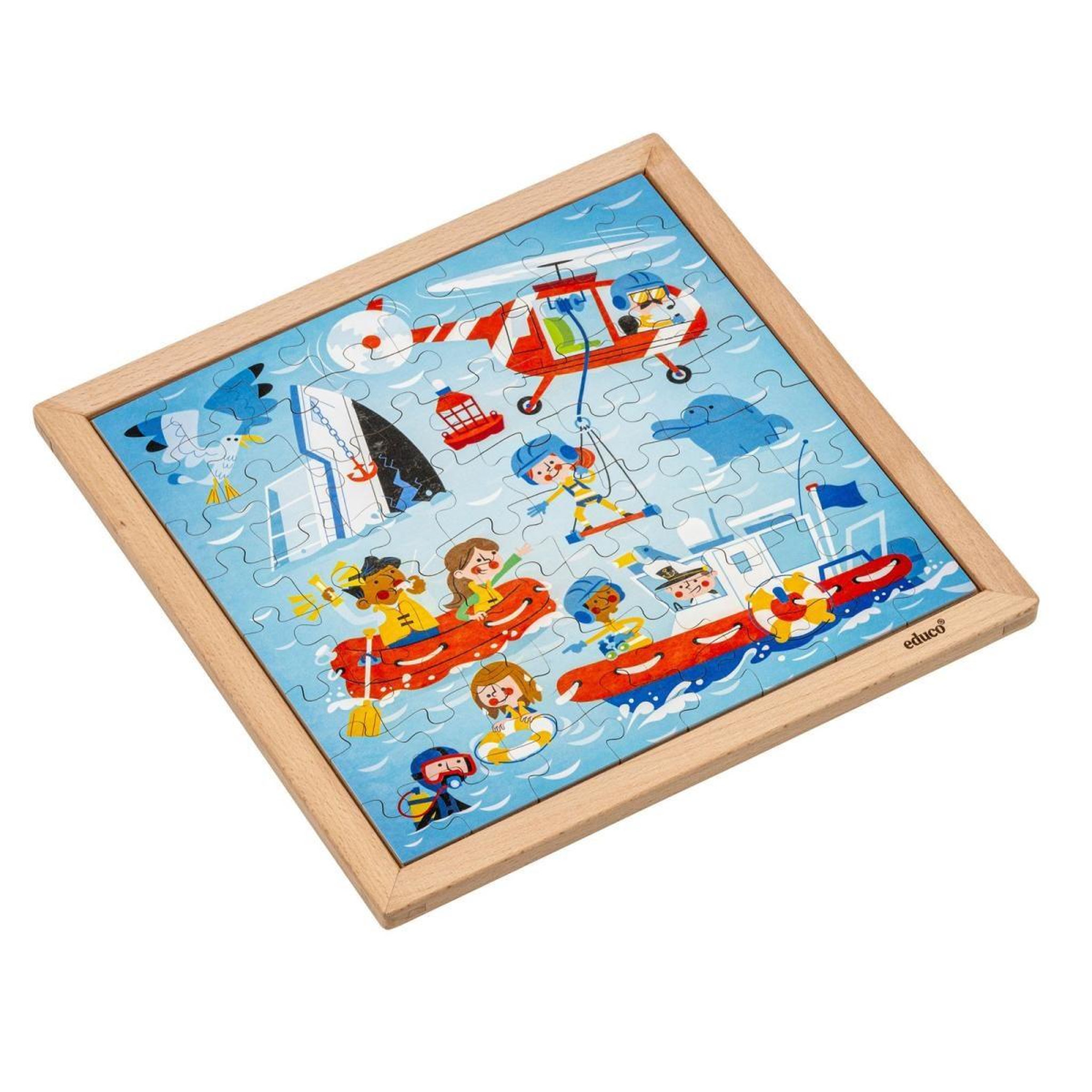 Voir la diapositive 3 : EDUCO Services d'urgence - garde côtière — 64 pièces de puzzle