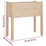 Voir la diapositive 6 : VIDAXL Jardinieres 2 pcs 70x31x70 cm bois de pin massif