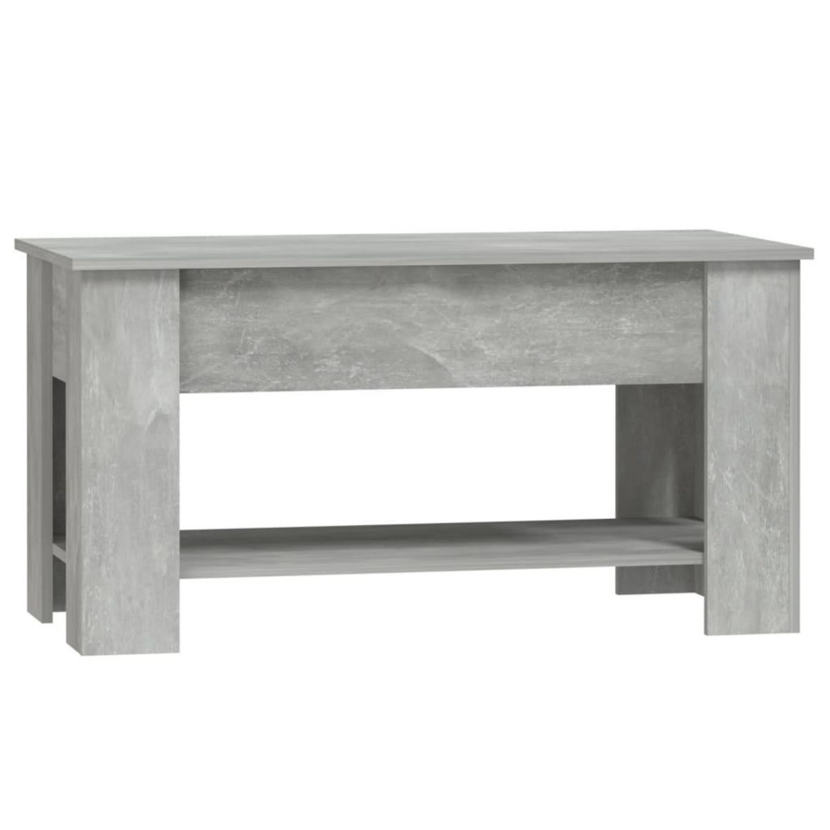 VIDAXL Table basse gris beton 101x49x52 cm bois d'ingenierie