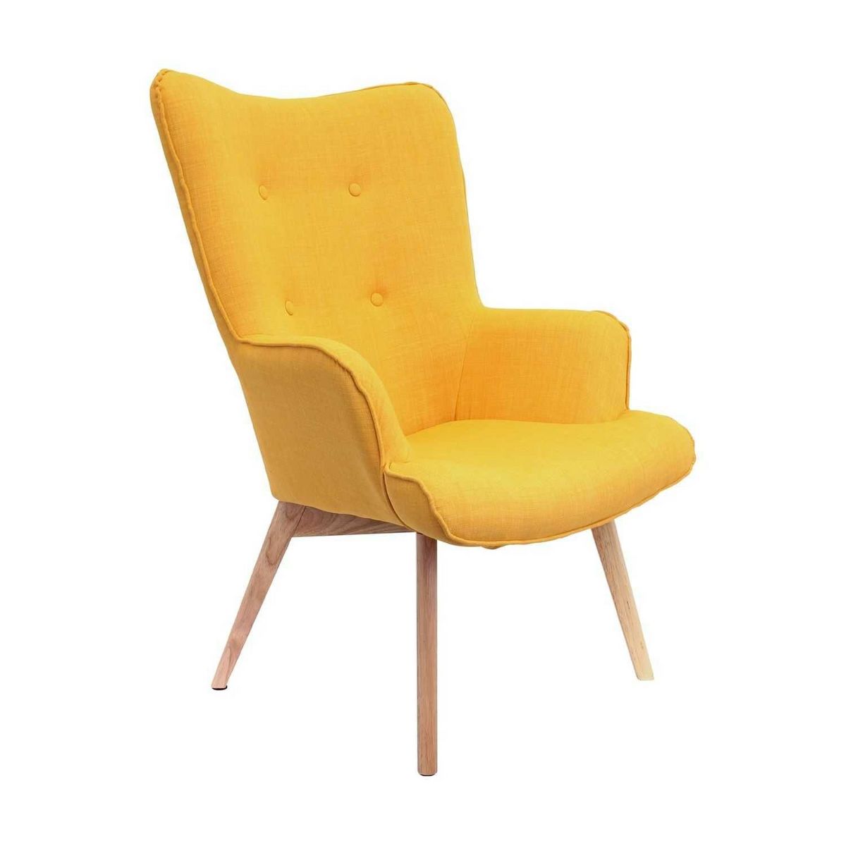The Home Deco Factory Fauteuil de salon scandi Helsinki - Jaune