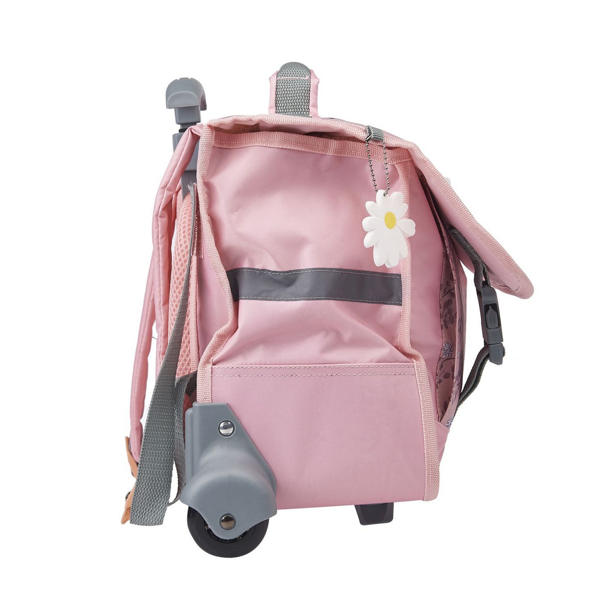 DISNEY Cartable à roulettes 38 cm CP/CE1/CE2 rose Princesses Disney