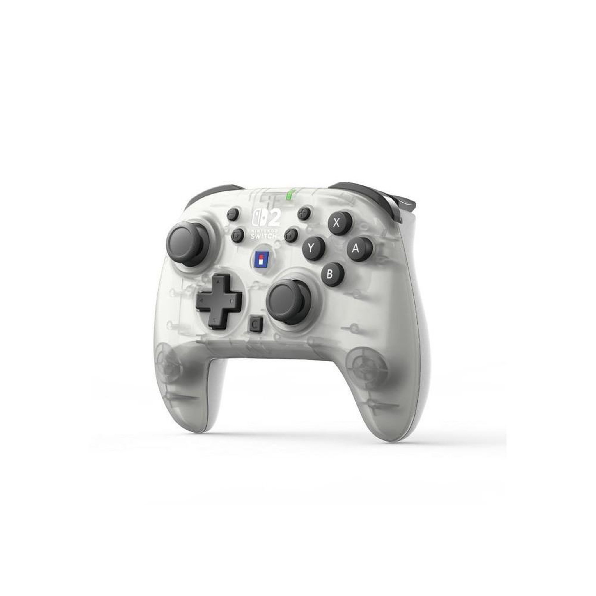 Voir la diapositive 3 : HORI Manette sans fil à technologie TMR Turbo Frost pour Nintendo Switch 2, Switch OLED et Switch Lite, blanc et transparent