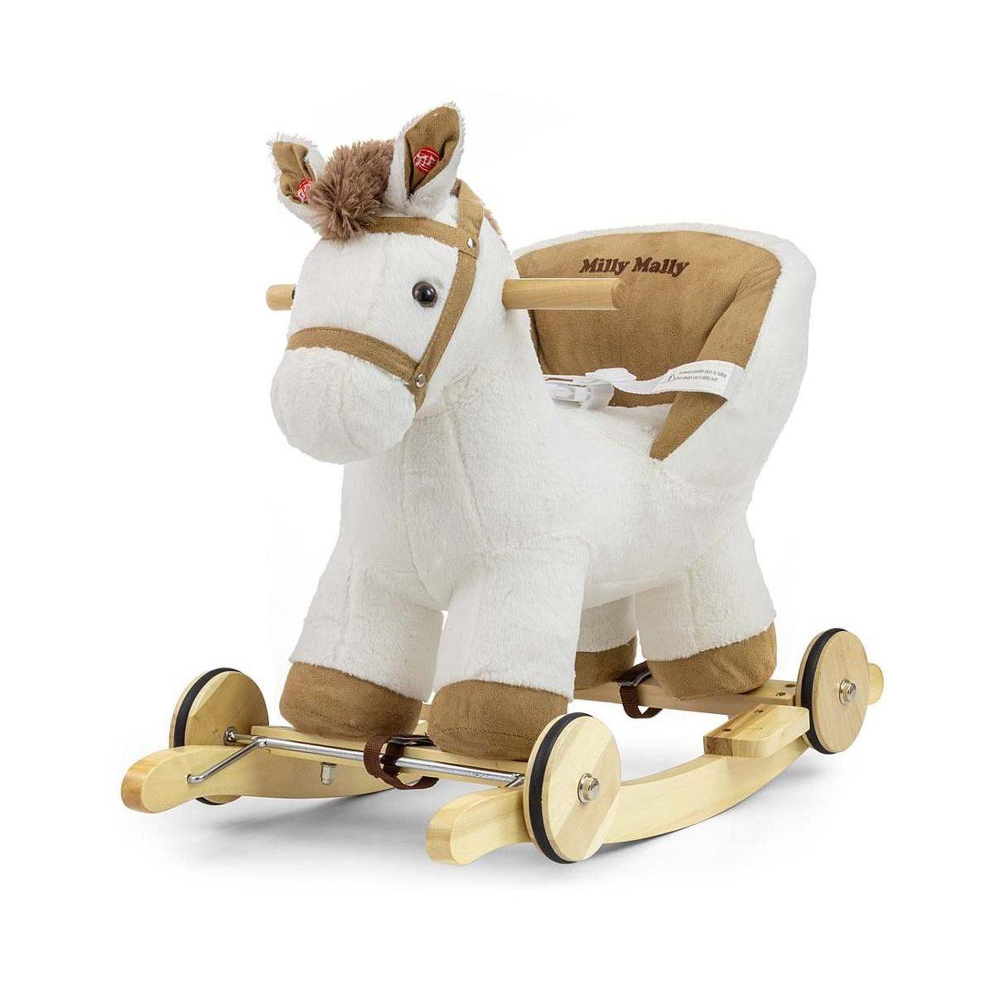 MILLY MALLY Cheval à bascule  polly blanc