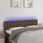 VIDAXL Tete de lit a LED Marron Fonce 144x5x78/88 cm Tissu