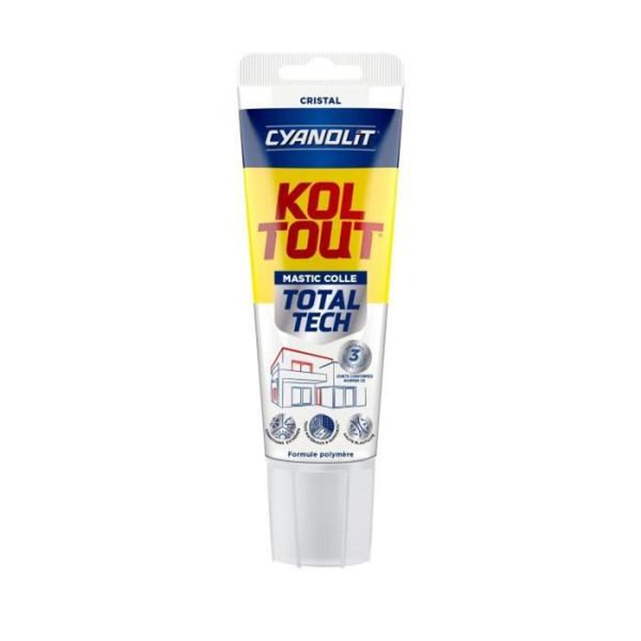 CYANOLIT Colle de fixation et d'étanchéité - CYANOLIT - Total tech - Cristal - Tube 125 ml - Transparent - Polyvalente et flexible