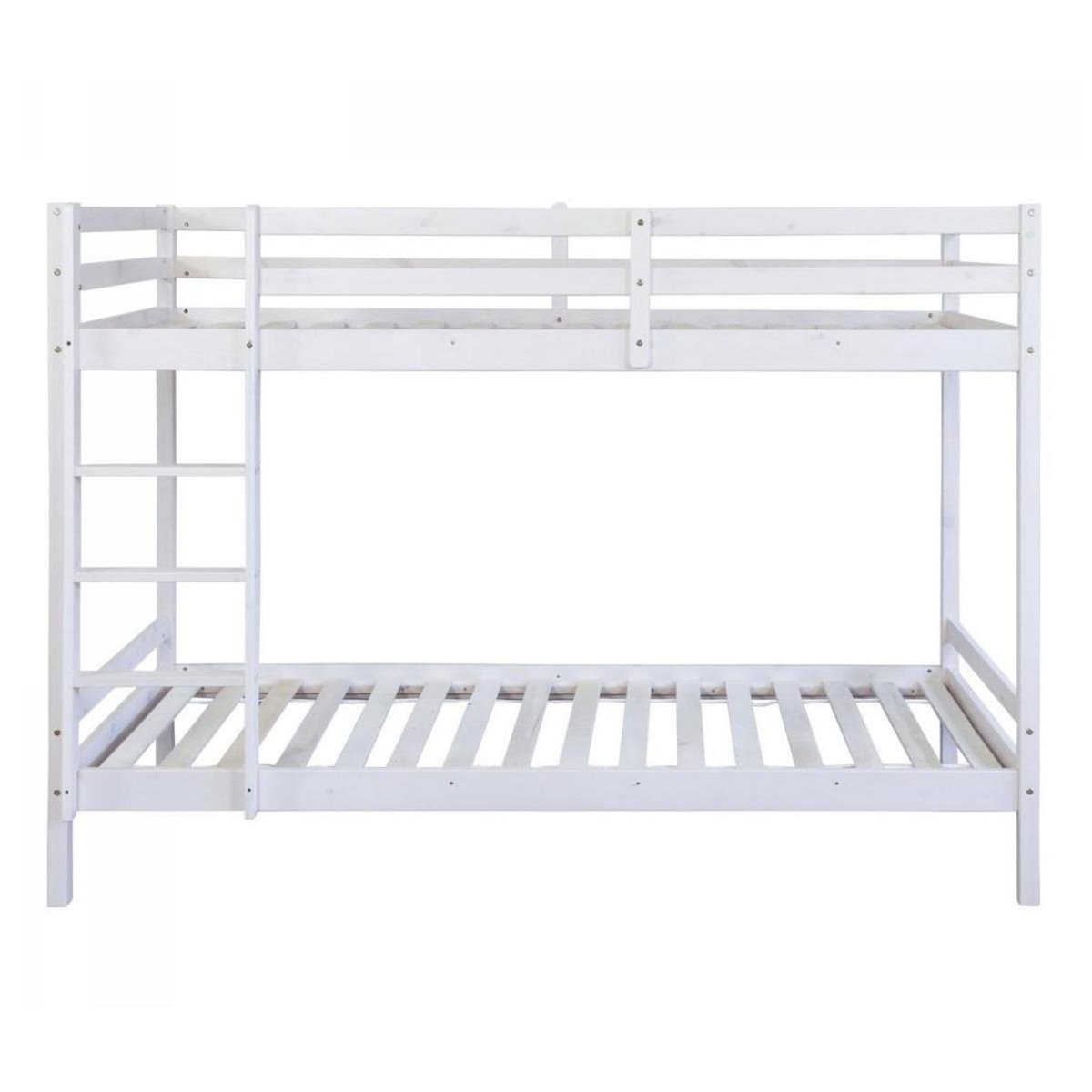 HomeStyle4U Lits superposés simple blancs 90x200cm