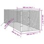 Voir la diapositive 4 : VIDAXL Chenil d'exterieur pour chiens argente 2x6x2 m acier galvanise