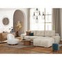 Voir la diapositive 3 : LOUNGITUDE Canapé d'angle droit 4 places convertible CASSANDRA avec coffre en tissu - Beige - L270 x P181 x H89cm - LOUNGITUDE