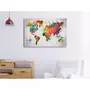 Paris Prix Tableau à Peindre Soi-Même  Carte du Monde avec Rose des Vents  40x60cm