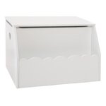 Atmosphera Kids Coffre à Jouets en Bois  Biblio  57cm Blanc