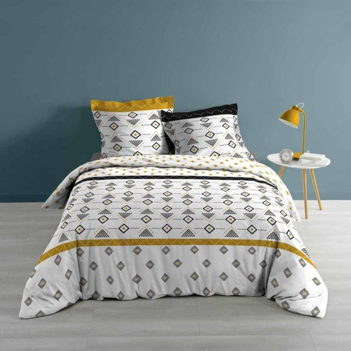 Paris Prix Parure de Lit 3 Pièces  Letiko  260x240cm Blanc