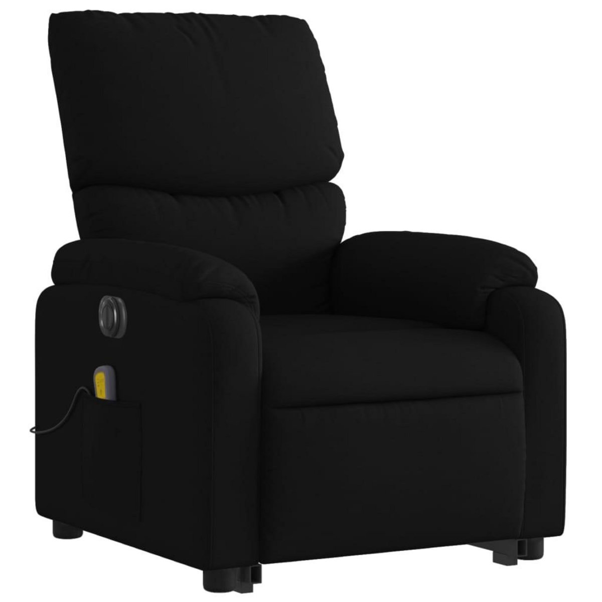 VIDAXL Fauteuil inclinable de massage electrique Noir Tissu