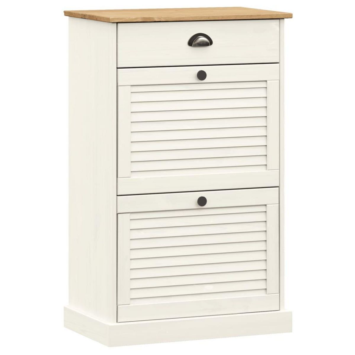 VIDAXL Armoire a chaussures VIGO 60x35x96 cm blanc bois massif de pin