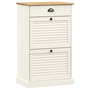 Voir la diapositive 2 : VIDAXL Armoire a chaussures VIGO 60x35x96 cm blanc bois massif de pin