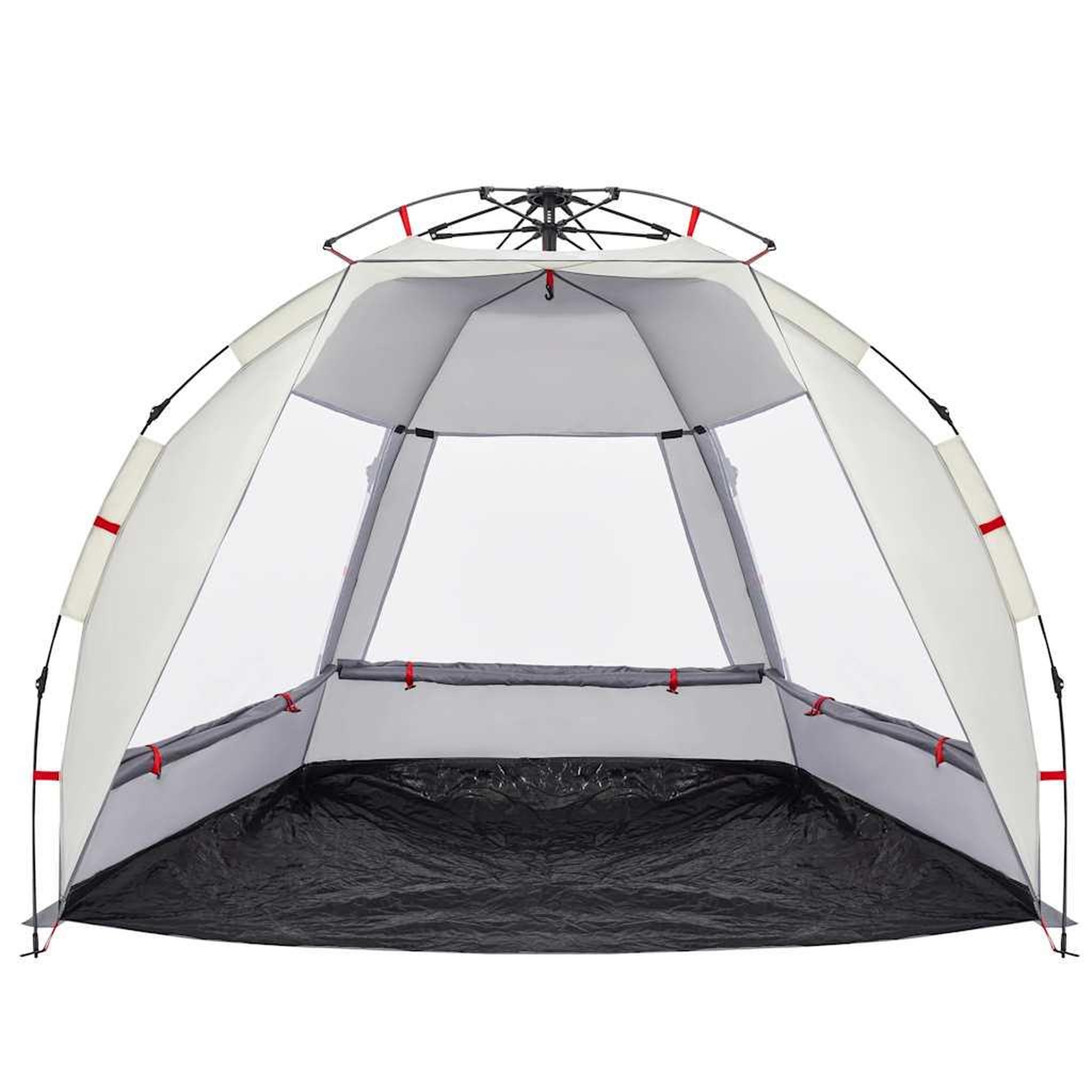 Voir la diapositive 5 : VIDAXL Tente de plage 2 personnes gris liberation rapide impermeable