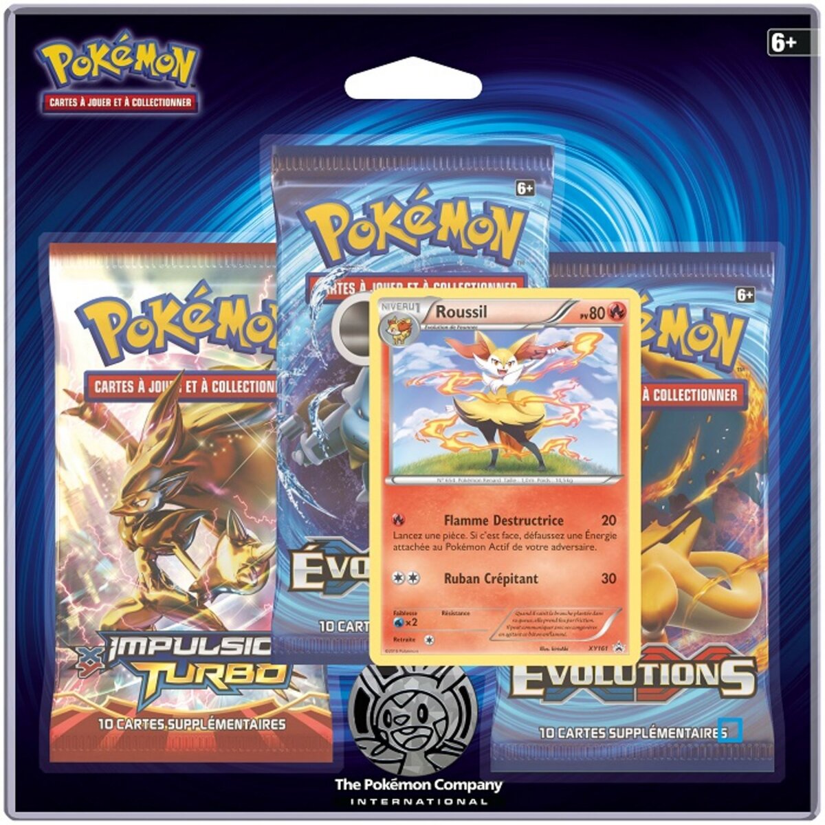 ASMODEE Pack 3 boosters Pokémon XY12