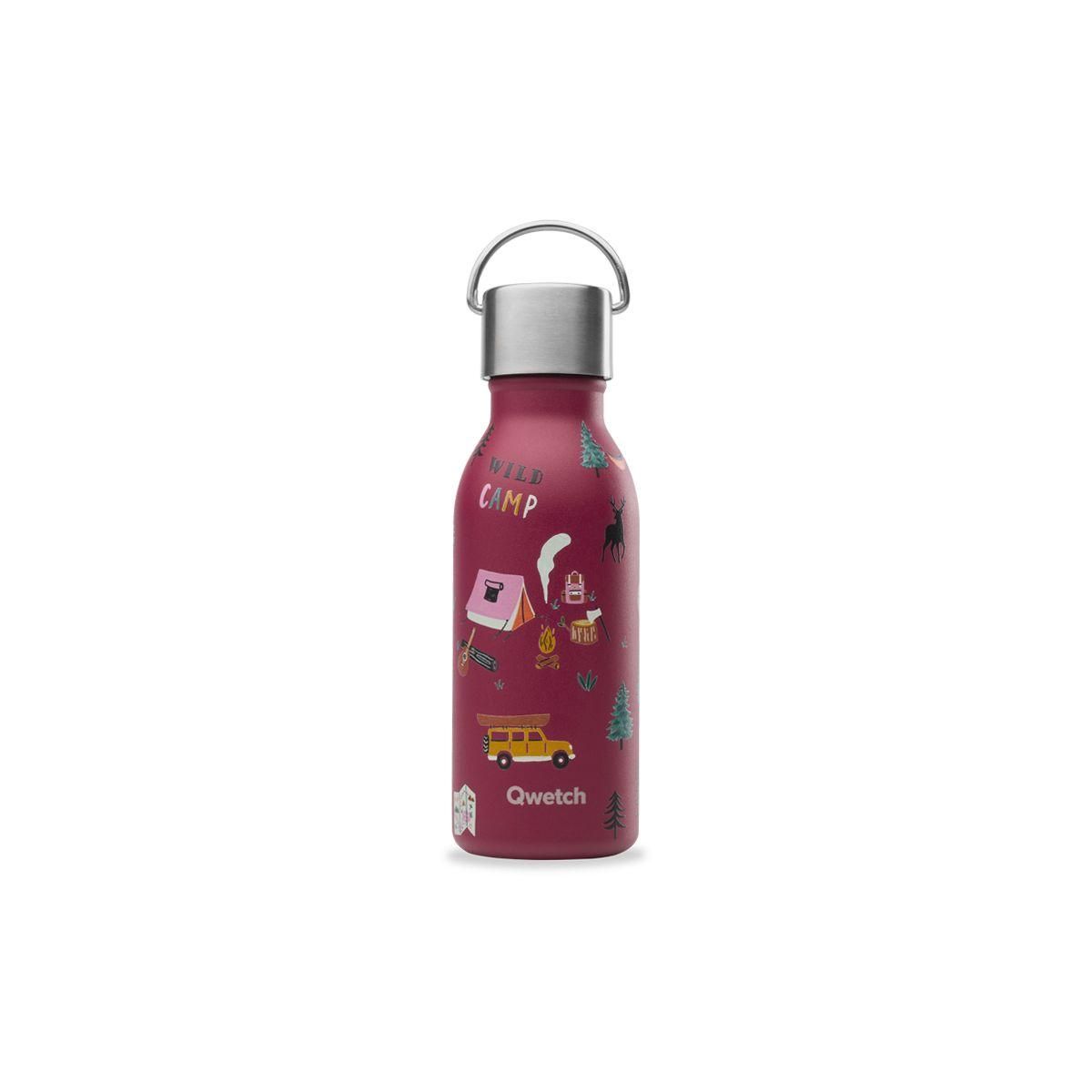 QWETCH Bouteille isotherme isotherme inox Kids Yosemit Grenat 350ml