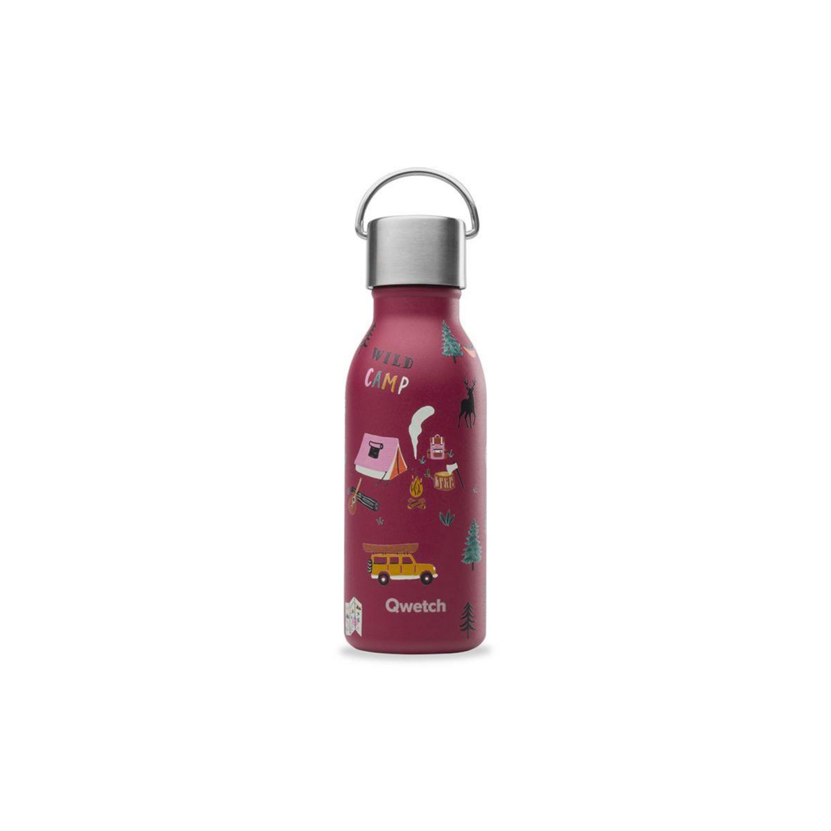 QWETCH Bouteille isotherme isotherme inox Kids Yosemit Grenat 350ml