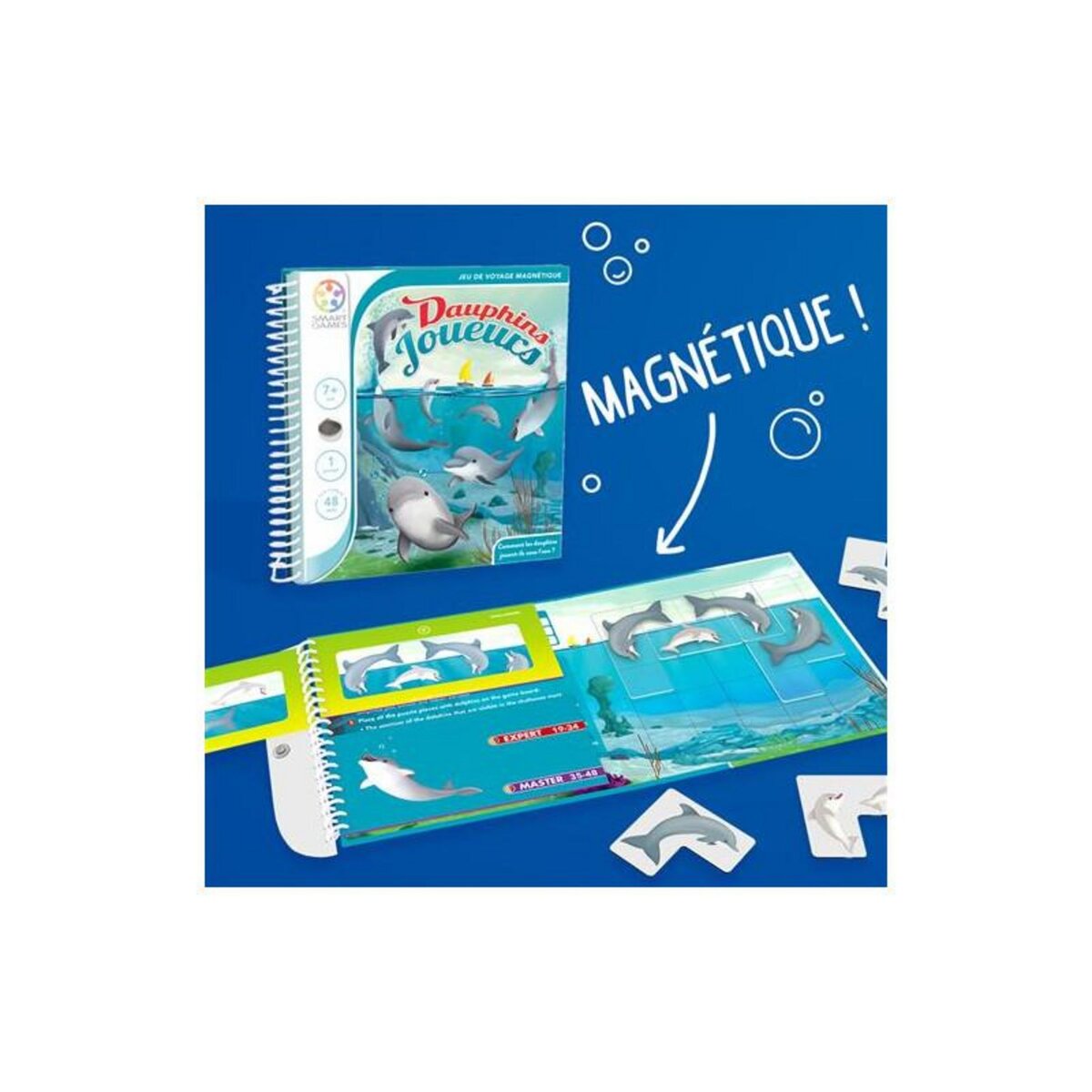 Smart Games Jeu de voyage magnétique Smartgames Dauphins joueurs