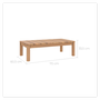 Voir la diapositive 4 : Rendez vous déco Table basse rectangulaire de jardin en bois de teck massif-Nadila