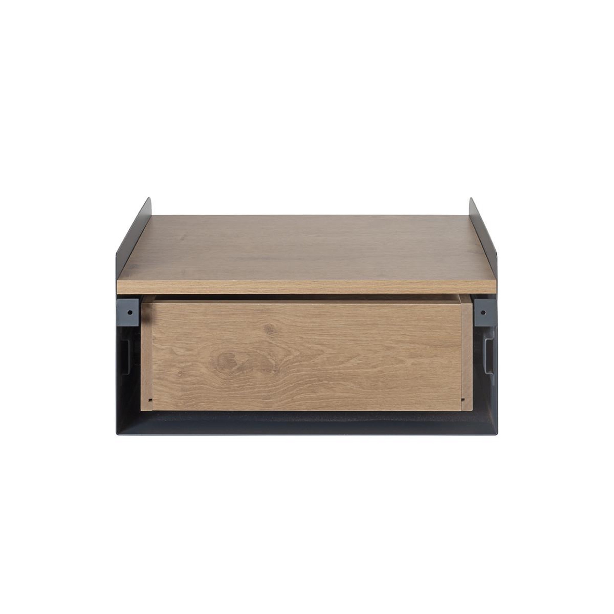 Voir la diapositive 5 : Paris Prix Étagère murale avec tiroir  korfu  40cm anthracite & chêne