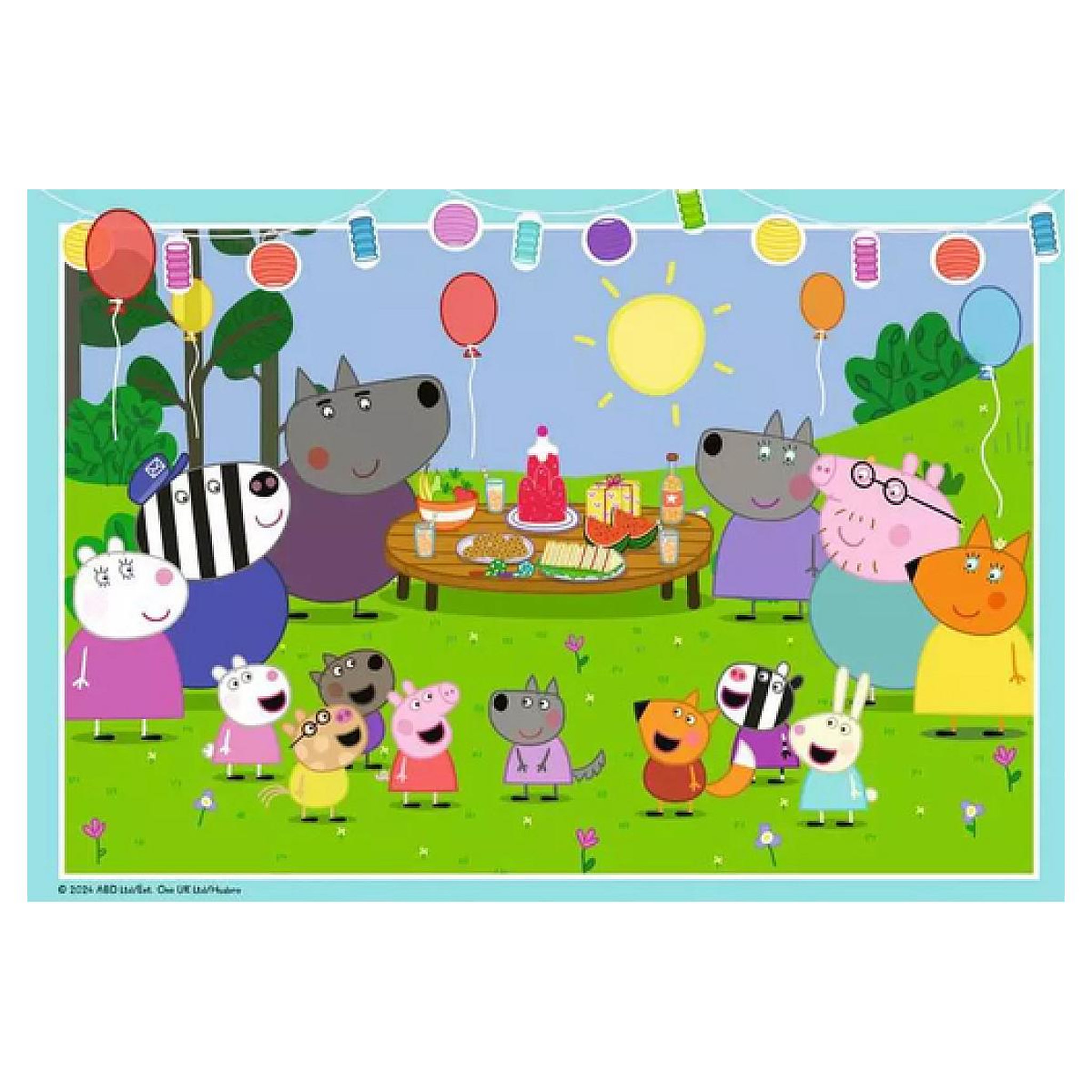 Voir la diapositive 3 : RAVENSBURGER Puzzle 2x24 pieces Place a la fete Peppa Pig