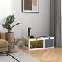 Voir la diapositive 2 : PAWHUT Maison enclos cage pour petit animal tortue avec 2 espaces bois gris
