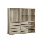 SWEEEK Kit dressing modulable 3 éléments MODULO. naturel. 200 x 45 x 180 cm