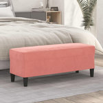 VIDAXL Banc Rose 100x35x41 cm Velours