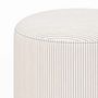 Voir la diapositive 3 : Rendez vous déco Pouf rond en velours côtelé beige - Lily