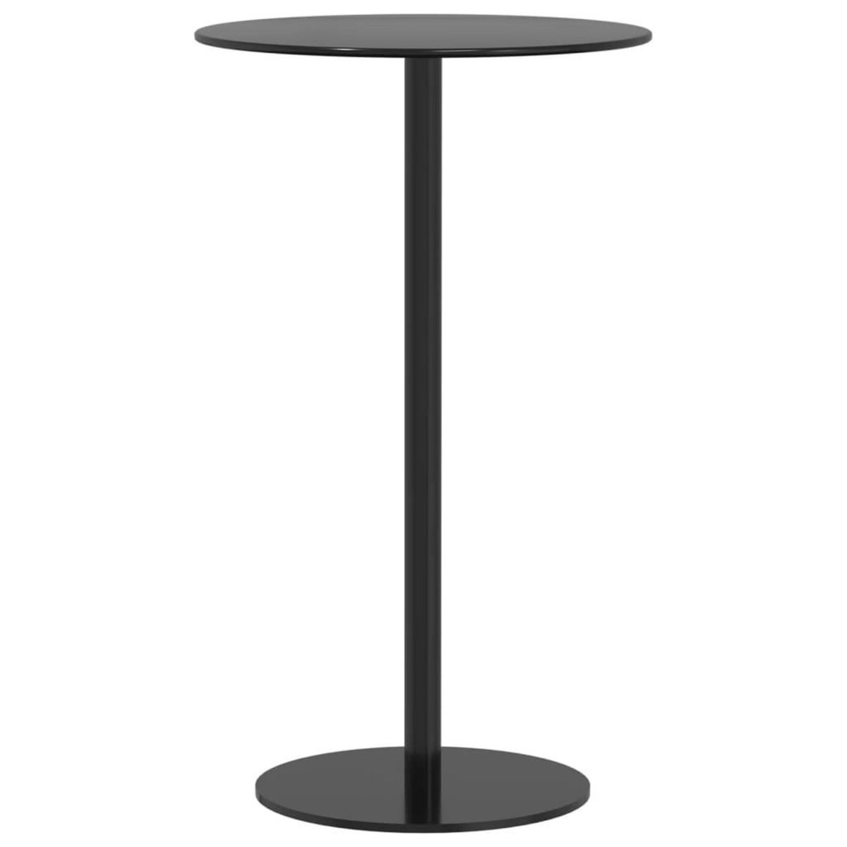 VIDAXL Table de jardin ronde noir Ø60x105 cm acier