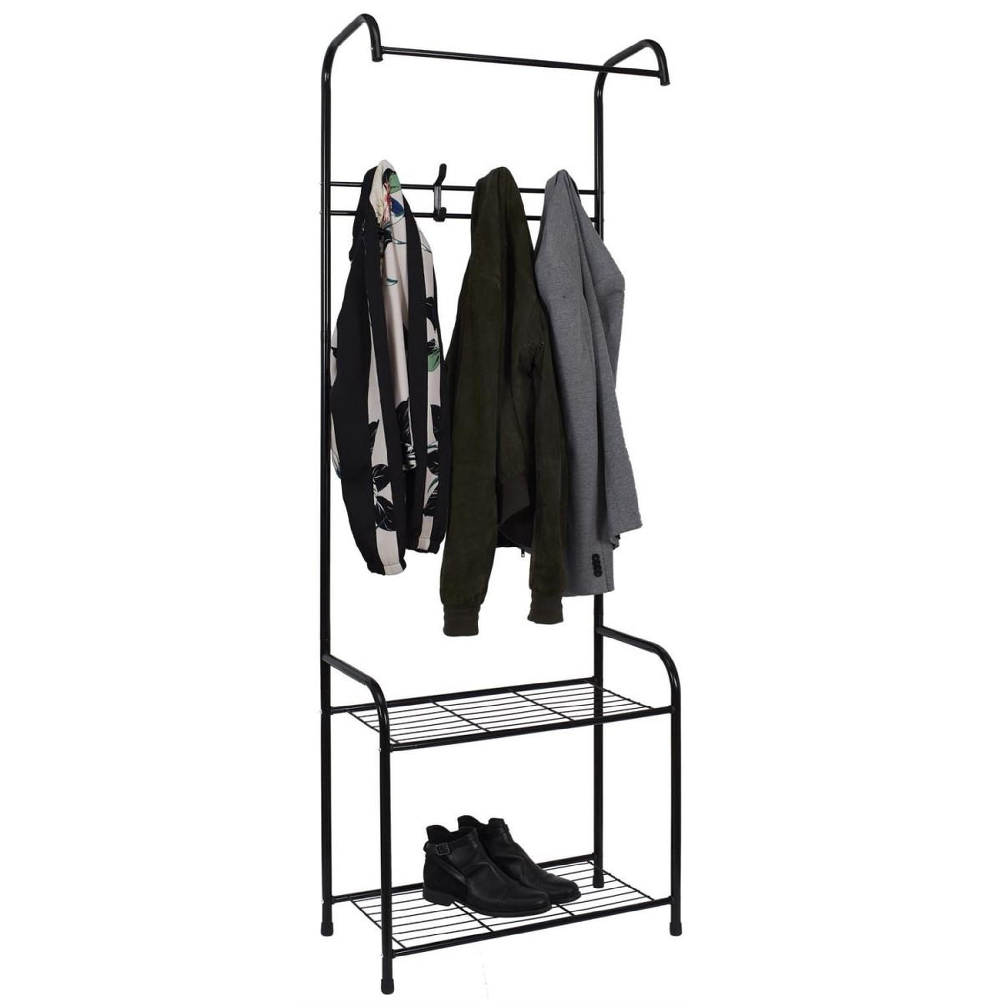 Voir la diapositive 3 : Je cherche une idee Meuble d'entrée vestiaire  2 niveaux  170cm noir