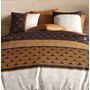 Voir la diapositive 3 : ATELIER DU COTON Parure housse de couette 100% coton 57fils toffee
