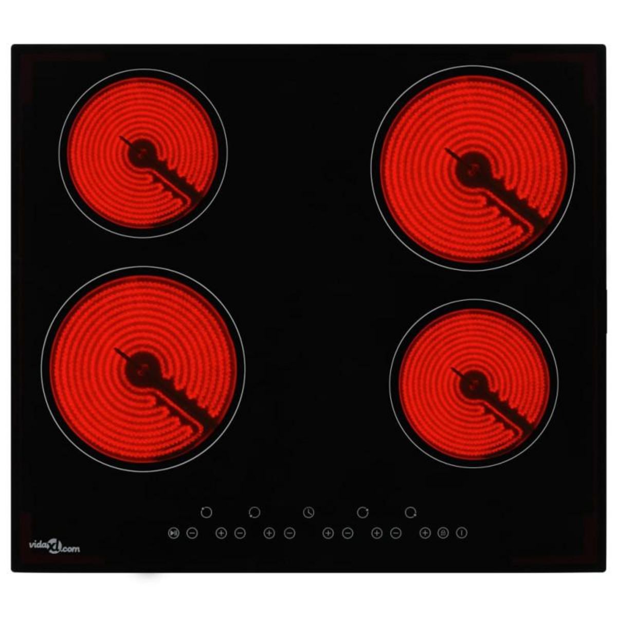 VIDAXL Plaque de cuisson Céramique 4 brûleurs Contrôle tactile 6000 W