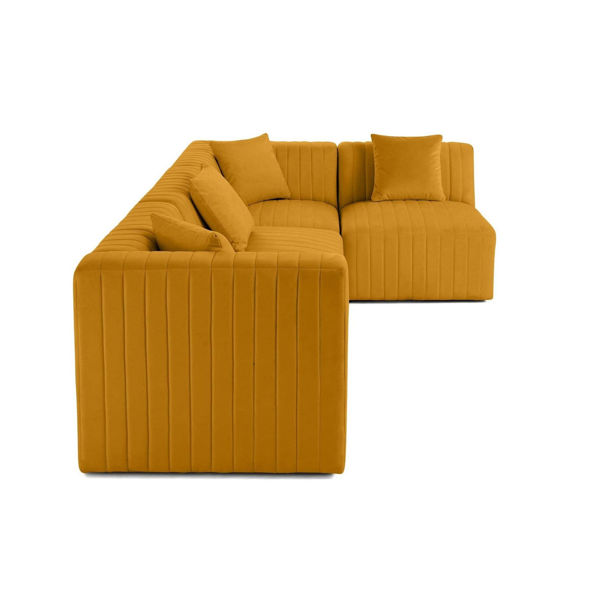 LISA DESIGN Nova - canapé modulable d'angle droit - 5 places - en velours