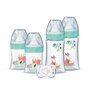 Voir la diapositive 1 : DODIE DODIE Lot de 4 biberons naissance Tétine Ronde Anti-Colique (2x150mL et 2x270mL), + une sucette naissance