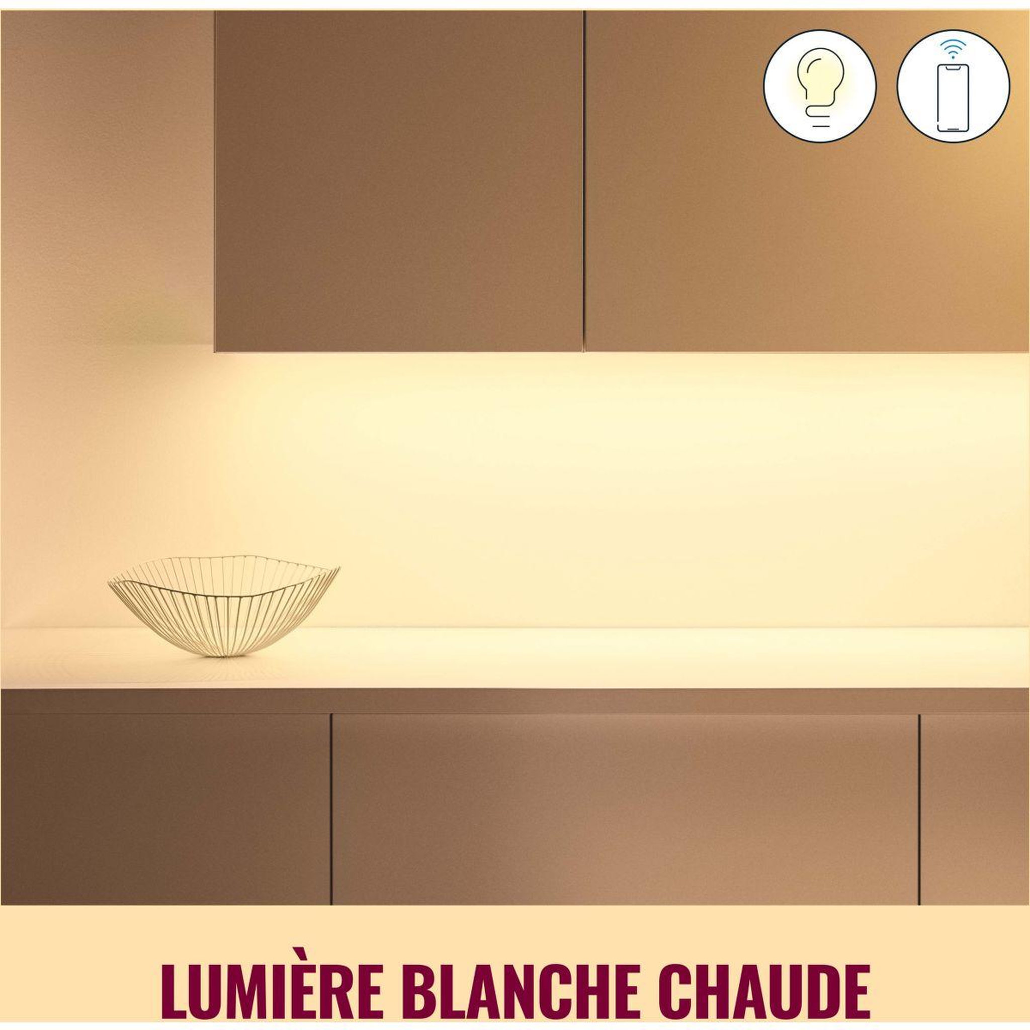 Voir la diapositive 5 : WIZ Bandeau led rgb couleur 2m ultra lumineux 1600lm