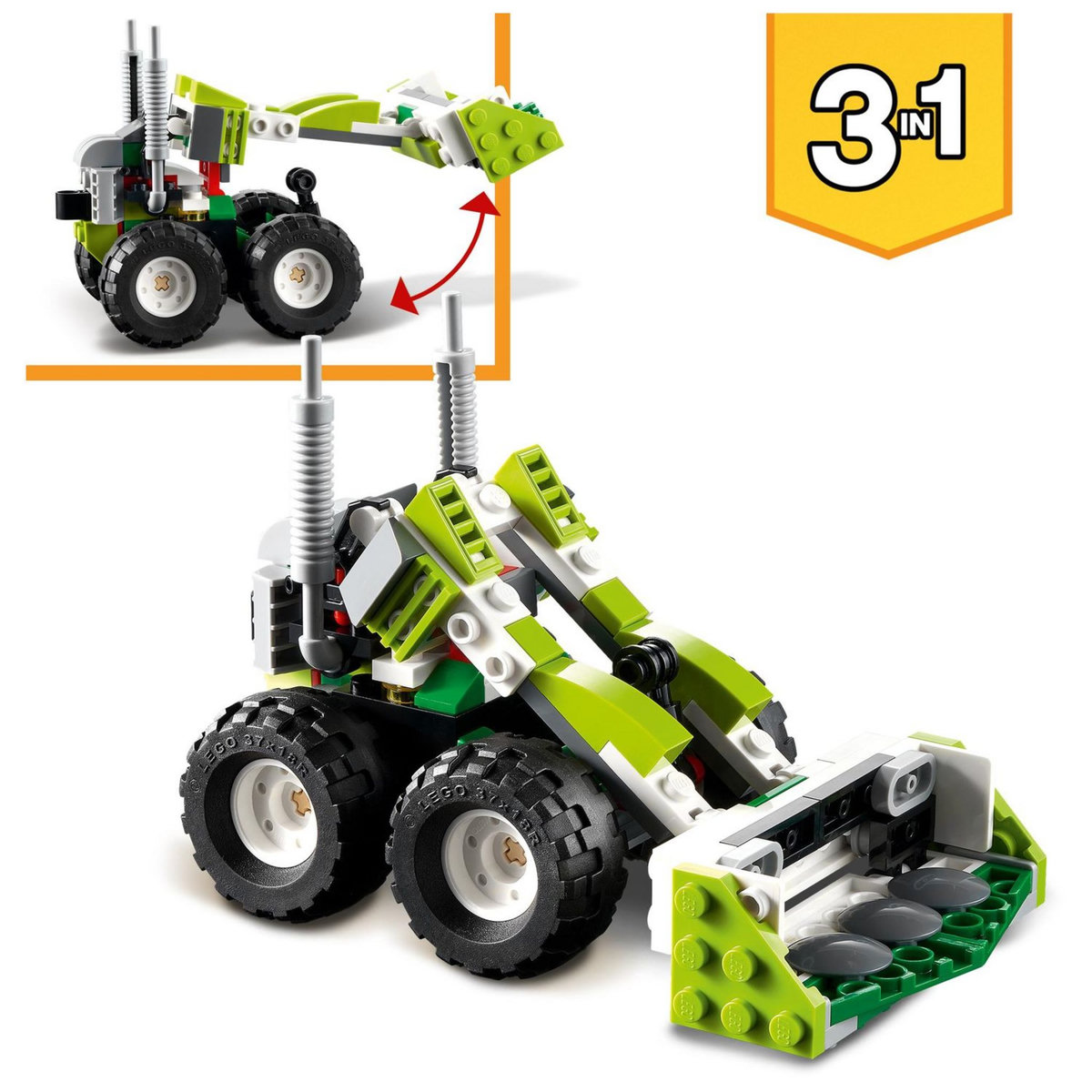 LEGO Creator 31123 Le Buggy Tout-Terrain,  Jouet de Voiture 3 en 1, Jouet Pour Enfants 