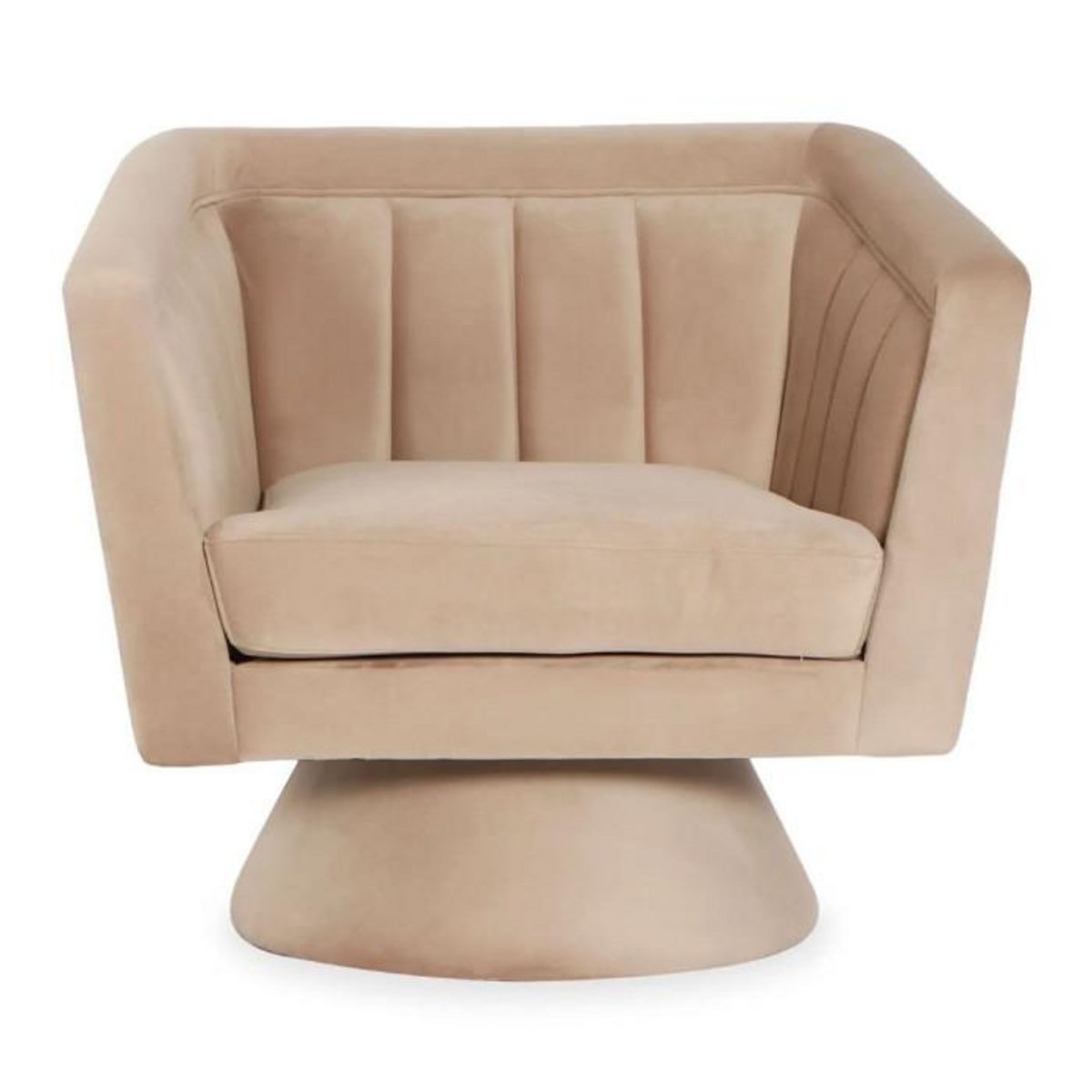 Paris Prix Fauteuil Design Velours  Victor  91cm Taupe