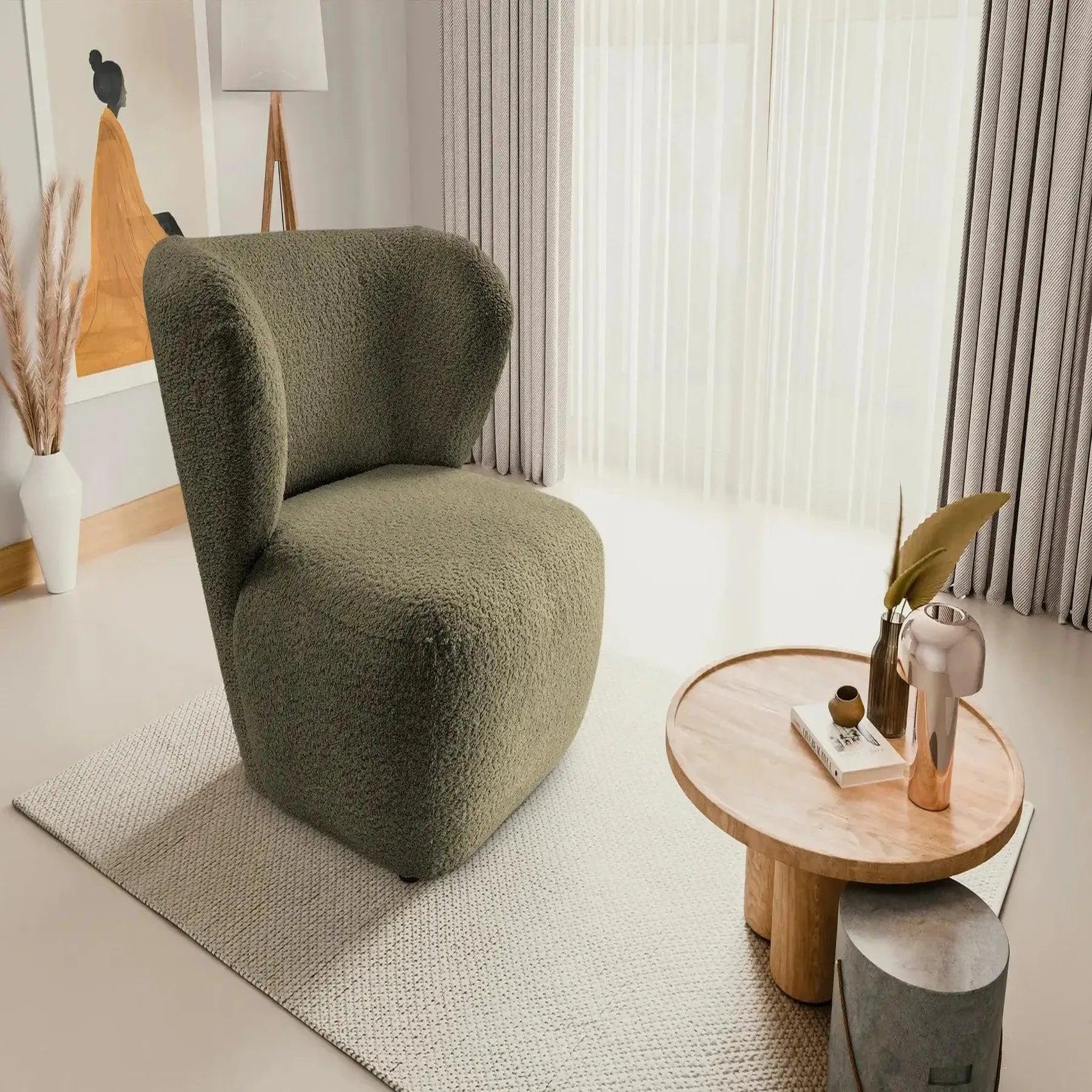 Voir la diapositive 2 : CASANOVA PARIS Capri - fauteuil tissu bouclette